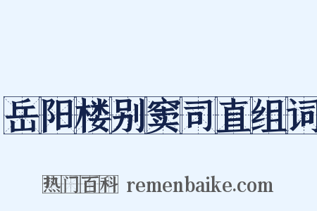 岳阳楼别窦司直组词是什么意思的图片